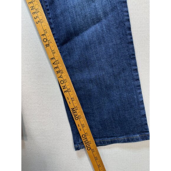 Levis 505 Straight Jeans Womens  Size 12 Blue Denim Medium Wash Classic Fit Y2K - Picture 9 of 13